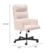 Sable Ivory Office Chair by Zuomod at Eve Furniture