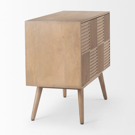 Sable Light Brown Wood Accent Cabinet by Mercana at Eve Furniture