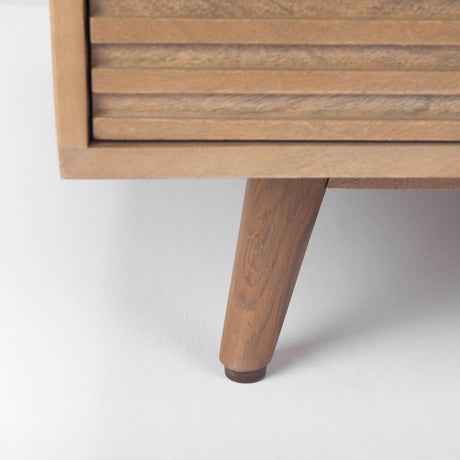 Sable Light Brown Wood Coffee Table by Mercana at Eve Furniture