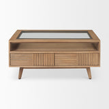 Sable Light Brown Wood Coffee Table by Mercana at Eve Furniture