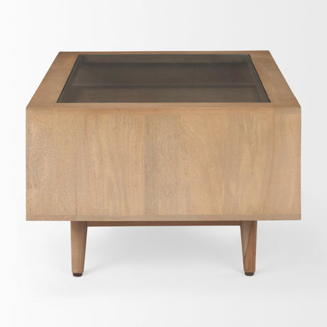 Sable Light Brown Wood Coffee Table by Mercana at Eve Furniture