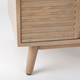 Sable Light Brown Wood Side Table by Mercana at Eve Furniture