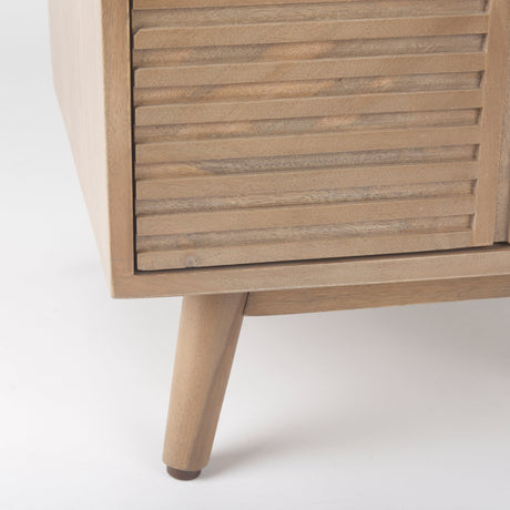 Sable Light Brown Wood Side Table by Mercana at Eve Furniture