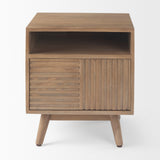 Sable Light Brown Wood Side Table by Mercana at Eve Furniture