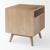 Sable Light Brown Wood Side Table by Mercana at Eve Furniture