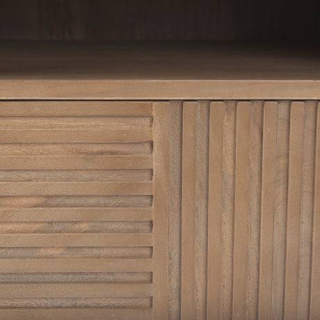 Sable Light Brown Wood Side Table by Mercana at Eve Furniture