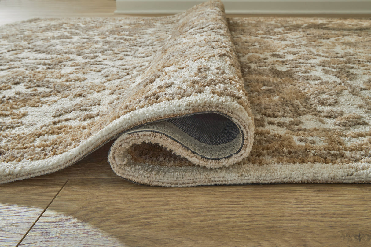 Sableridge Ivory/Taupe/Camel Medium Rug by Ashley at Eve Furniture