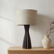 Sabrina Dark Brown/Natural Table Lamp by MOES at Eve Furniture