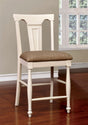 Sabrina Off-White/Tan Counter Ht. Chair, Set of 2 by Furniture of America at Eve Furniture