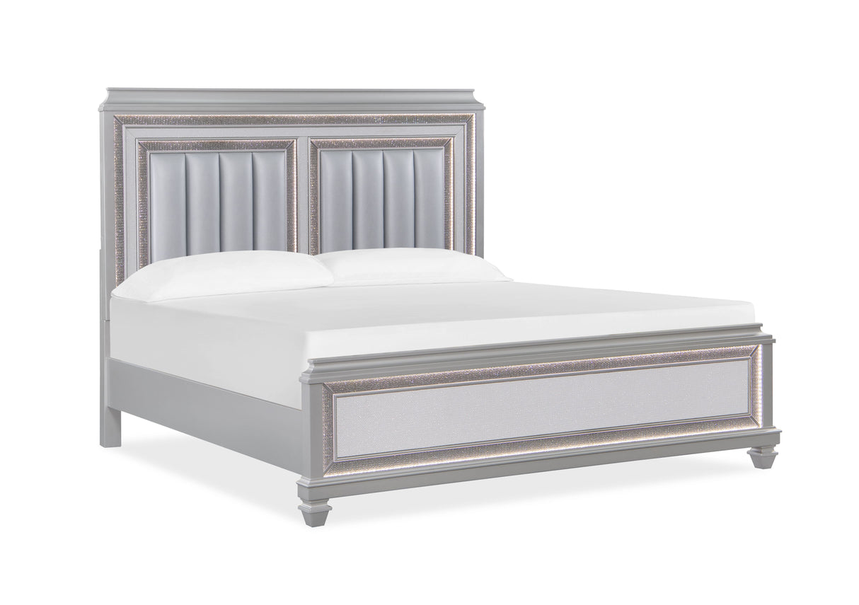 Sabrina Silver Bedroom Set by Cosmos Furniture at Eve Furniture