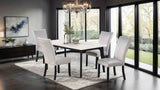 Sabro Black/White Rectangular Dining Table