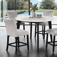Sabro Black/White Round Counter Height Table by Furniture of America at Eve Furniture