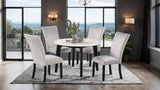 Sabro Black/White Round Dining Table