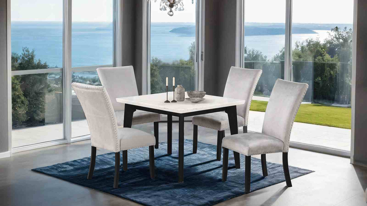Sabro Black/White Square Dining Table