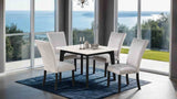Sabro Black/White Square Dining Table