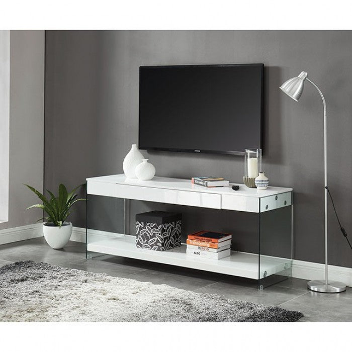 Sabugal White 70" TV Stand by Furniture of America at Eve Furniture