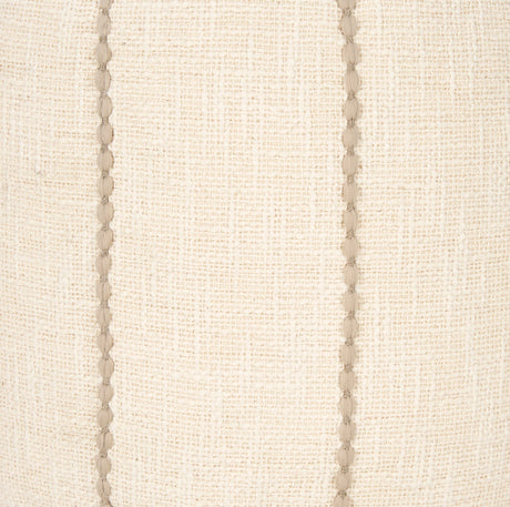 Sachi Beige w/ Stitching Pouf by Mercana at Eve Furniture