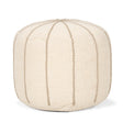 Sachi Beige w/ Stitching Pouf by Mercana at Eve Furniture