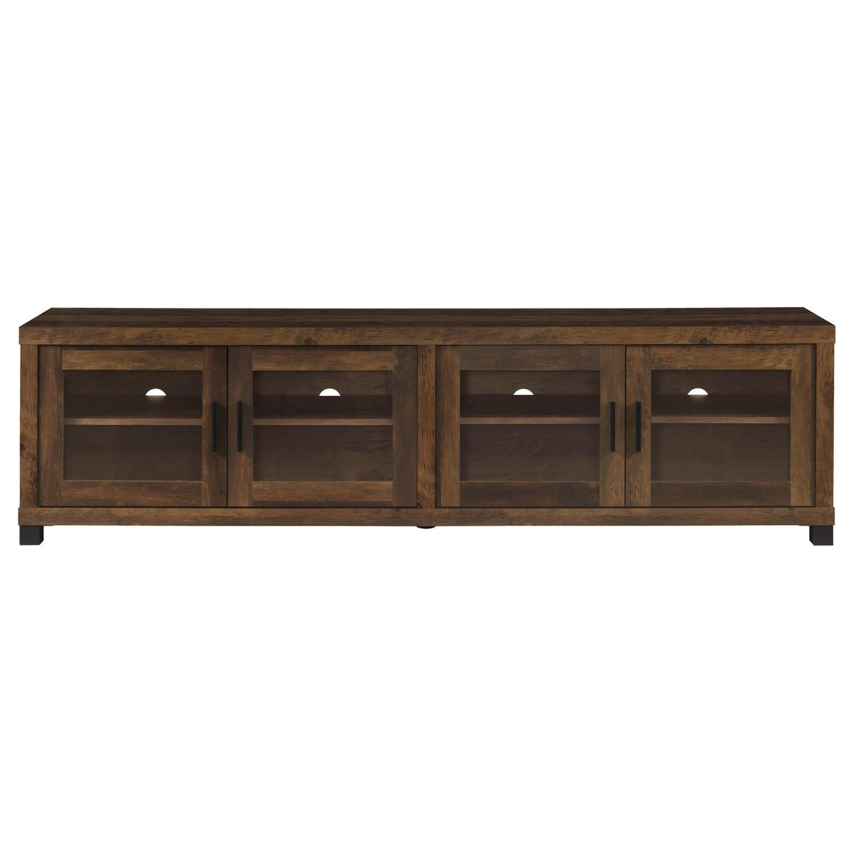 Sachin 3-piece Entertainment Center With 79" TV Stand Dark Pine