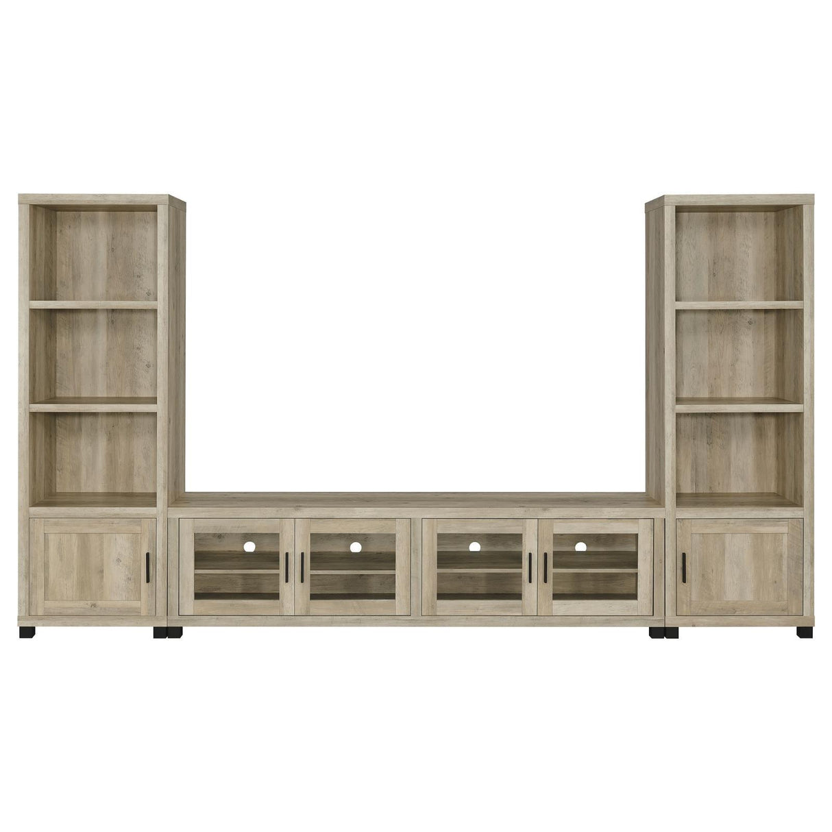 Sachin Antique Pine 3-piece Entertainment Center With 79" TV Stand by Coaster at Eve Furniture