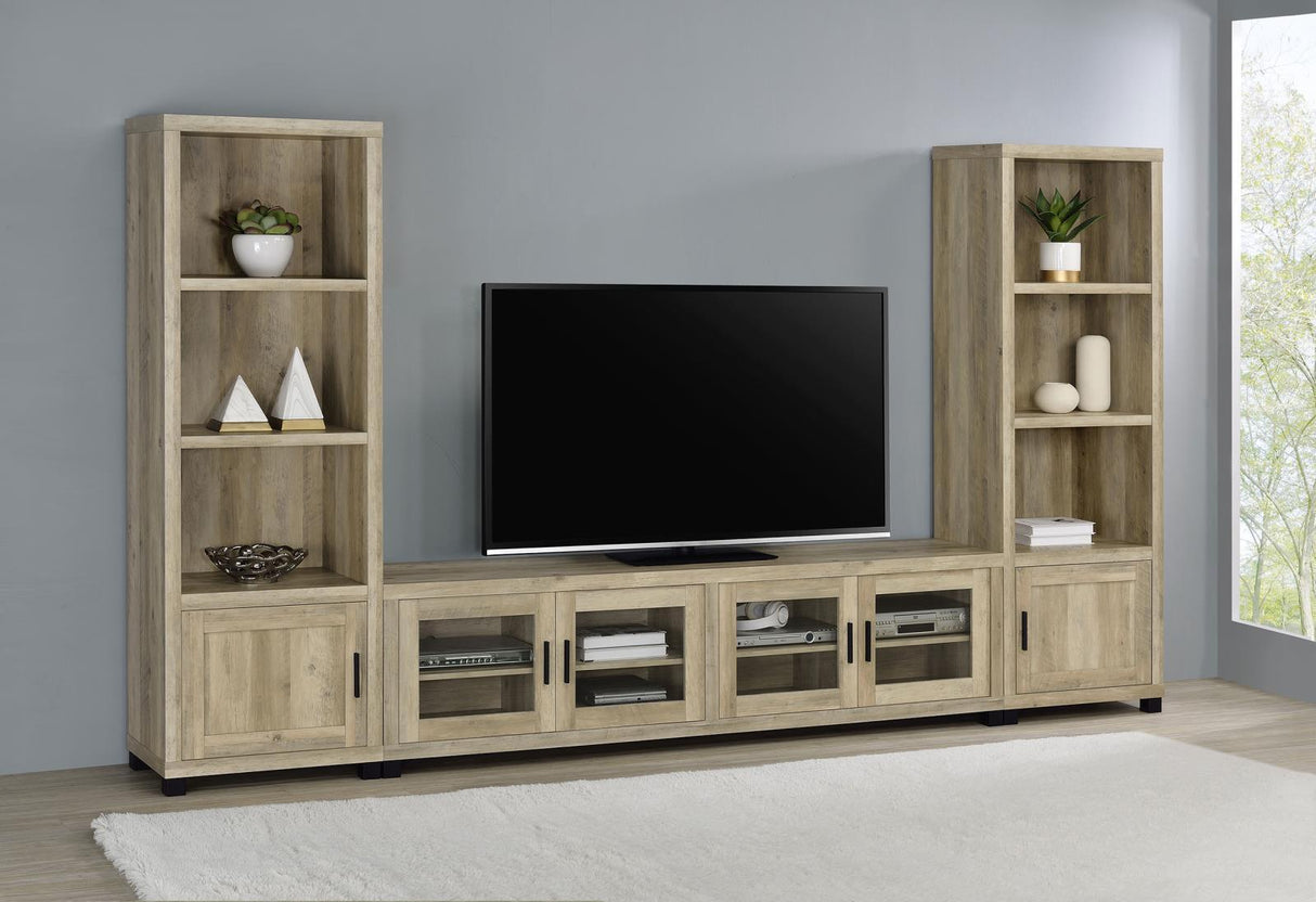 Sachin Antique Pine 3-piece Entertainment Center With 79" TV Stand by Coaster at Eve Furniture