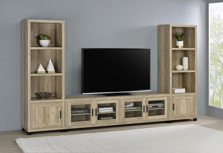 Sachin Antique Pine 3-piece Entertainment Center With 79" TV Stand by Coaster at Eve Furniture