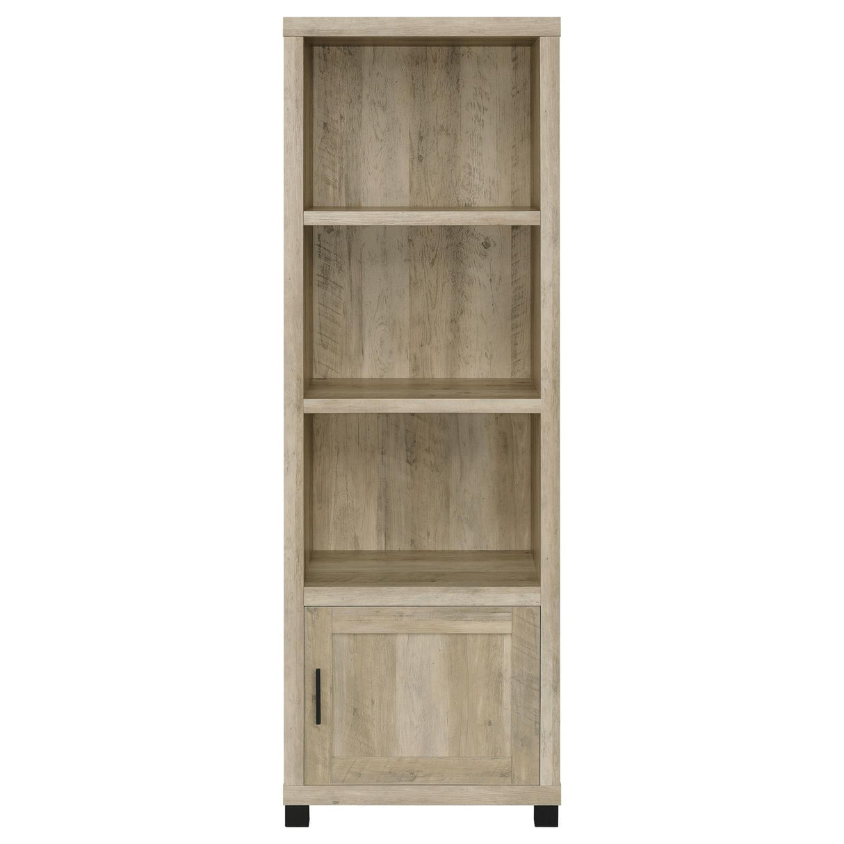 Sachin Antique Pine 3-shelf Media Tower With Storage Cabinet by Coaster at Eve Furniture