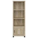 Sachin Antique Pine 3-shelf Media Tower With Storage Cabinet by Coaster at Eve Furniture