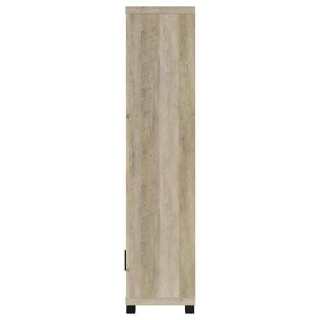 Sachin Antique Pine 3-shelf Media Tower With Storage Cabinet by Coaster at Eve Furniture