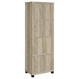 Sachin Antique Pine 3-shelf Media Tower With Storage Cabinet by Coaster at Eve Furniture