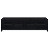 Jupiter Black 4-door 79" TV Stand Media Console with Framed Glass Panels by Coaster at Eve Furniture