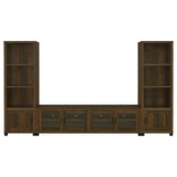 Sachin Dark Pine 3-piece Entertainment Center With 79" TV Stand by Coaster at Eve Furniture