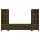 Sachin Dark Pine 3-piece Entertainment Center With 79" TV Stand by Coaster at Eve Furniture