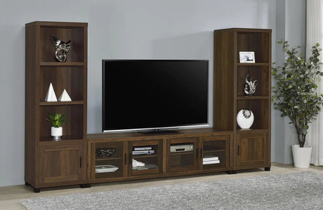 Sachin Dark Pine 3-piece Entertainment Center With 79" TV Stand by Coaster at Eve Furniture