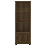 Sachin Dark Pine 3-shelf Media Tower With Storage Cabinet by Coaster at Eve Furniture