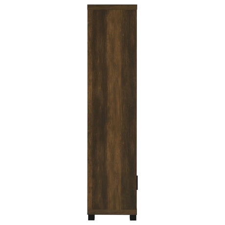 Sachin Dark Pine 3-shelf Media Tower With Storage Cabinet by Coaster at Eve Furniture