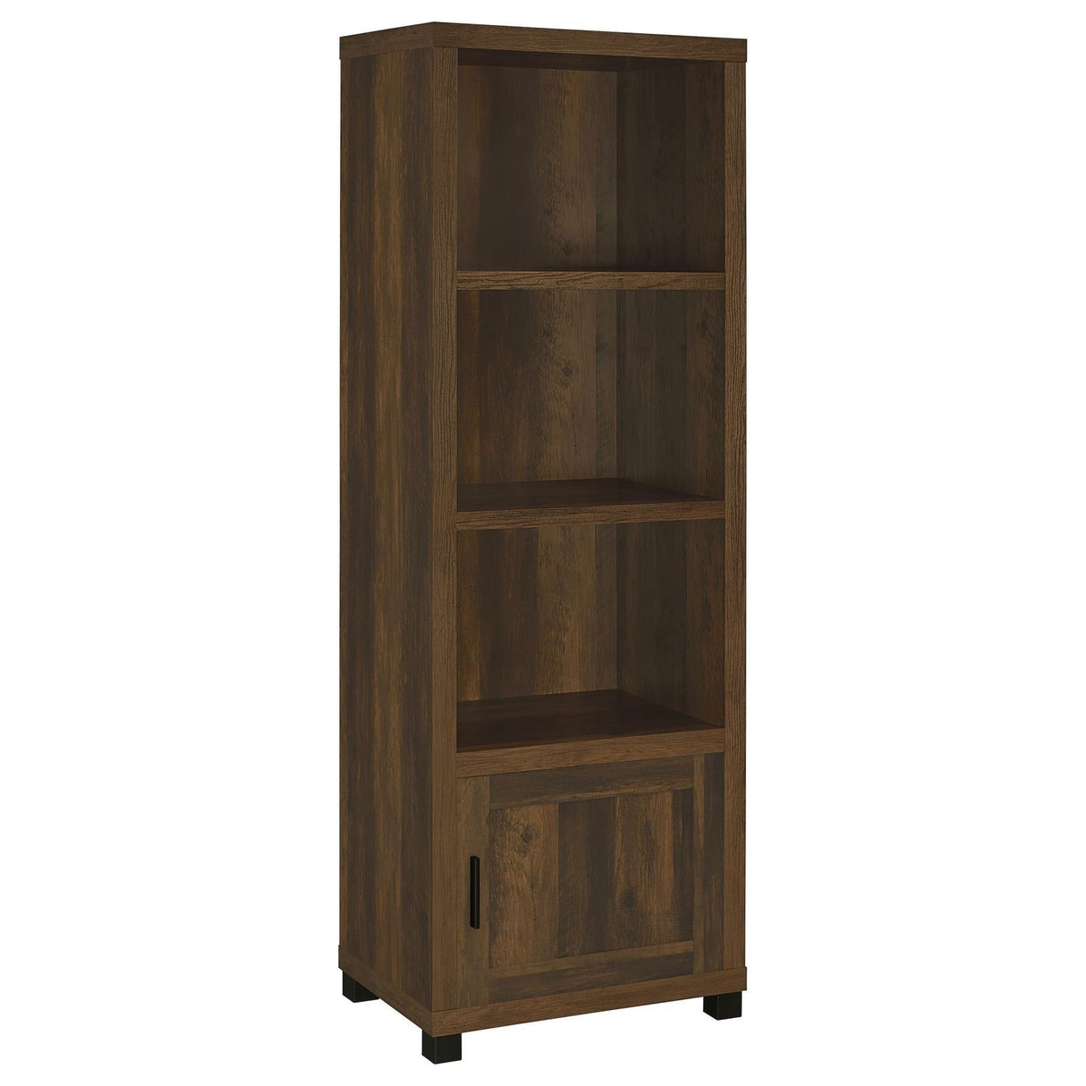 Sachin Dark Pine 3-shelf Media Tower With Storage Cabinet by Coaster at Eve Furniture