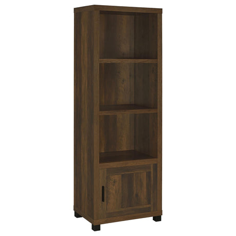 Sachin Dark Pine 3-shelf Media Tower With Storage Cabinet by Coaster at Eve Furniture