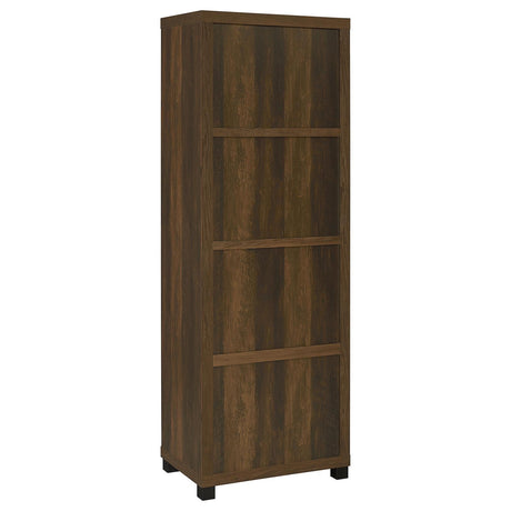 Sachin Dark Pine 3-shelf Media Tower With Storage Cabinet by Coaster at Eve Furniture