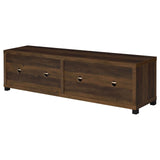 Sachin Rectangular TV Console with Glass Doors