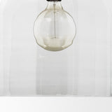 Sadah Large Clear Blown Glass w/ Gold Metal Pendant Light by Mercana at Eve Furniture