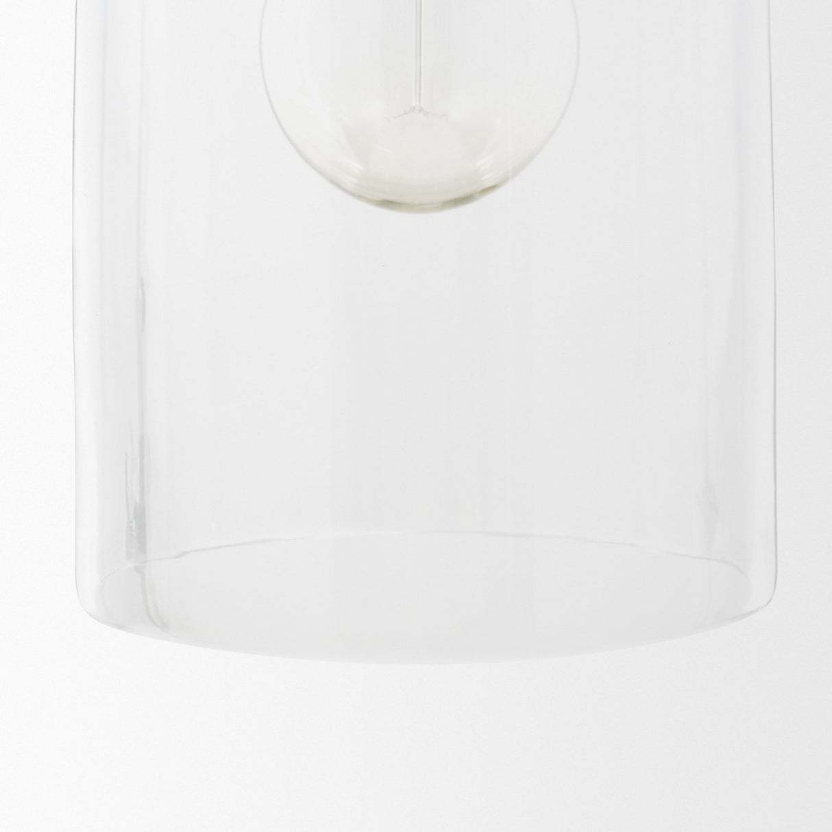 Sadah Tall Clear Blown Glass w/ Gold Metal Pendant Light by Mercana at Eve Furniture