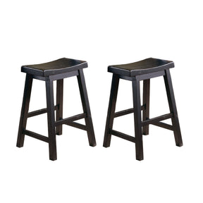 Saddleback Black Counter Height Stool, Set of 2 by Homelegance at Eve Furniture