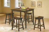 Saddleback Warm Cherry Dining Stool, RTA, Set of 2 by Homelegance at Eve Furniture