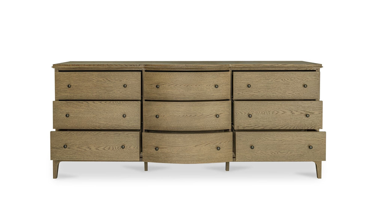 Sadie 9 Drawer Dresser Brown by Moe's Home at Eve Furniture