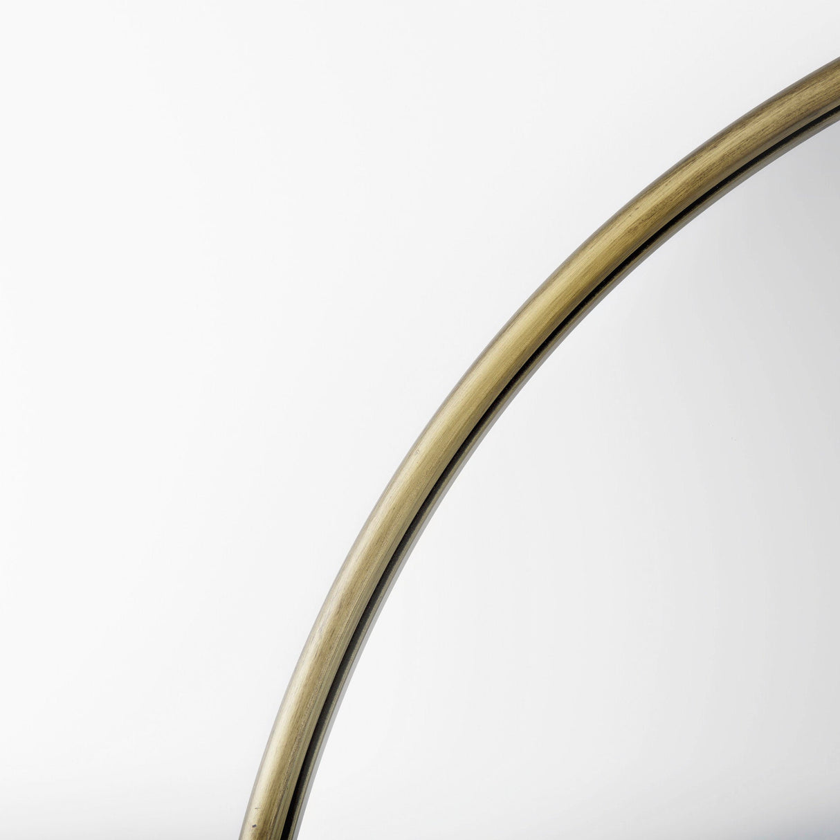 Sadie Antique Gold Metal Rounded Arch Floor Mirror by Mercana at Eve Furniture