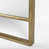 Sadie Antique Gold Metal Rounded Arch Floor Mirror by Mercana at Eve Furniture