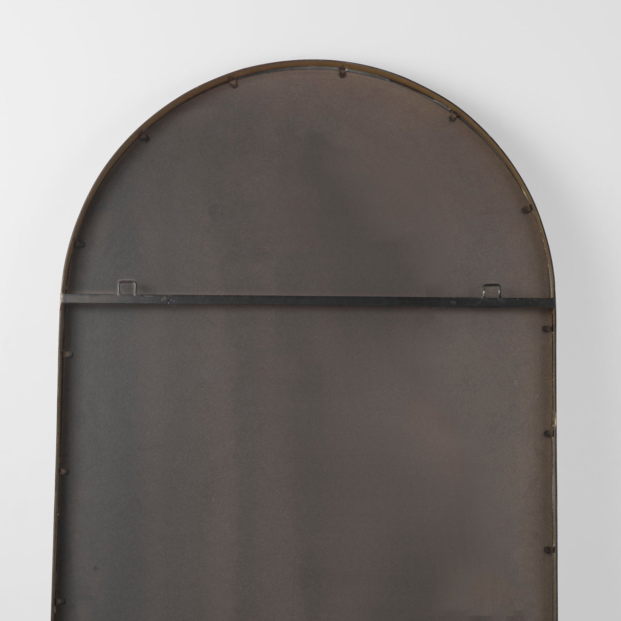 Sadie Antique Gold Metal Rounded Arch Floor Mirror by Mercana at Eve Furniture