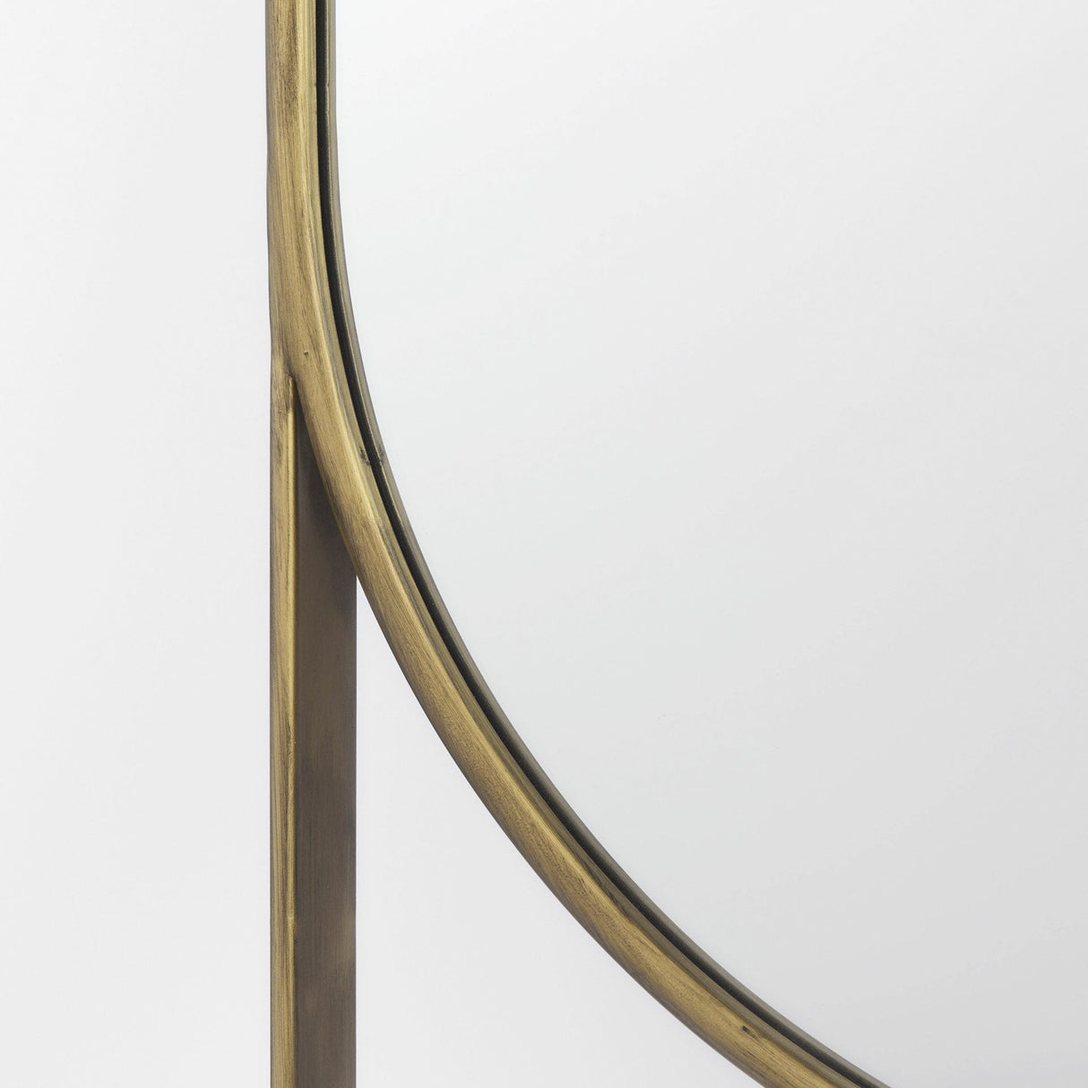 Sadie Antique Gold Rounded Arch Floor Mirror by Mercana at Eve Furniture