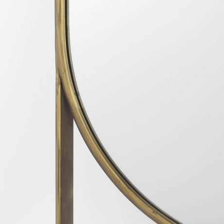 Sadie Antique Gold Rounded Arch Floor Mirror by Mercana at Eve Furniture